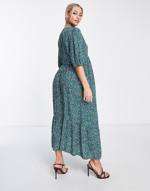 Nobody's Child Maternity Rachel dress in green | ASOS