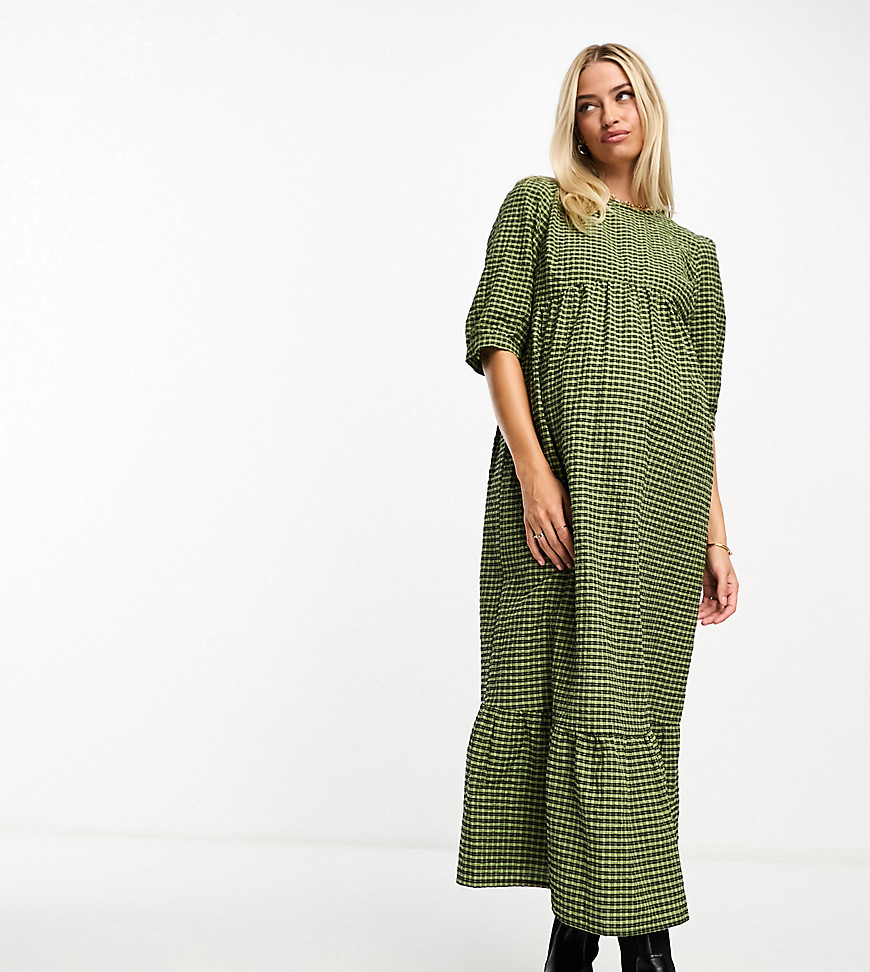 Nobody’s Child Maternity Rachel midi dress in khaki-Green