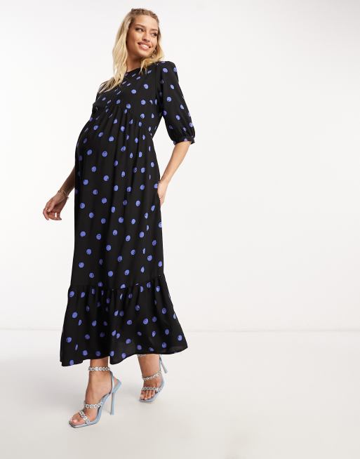 Asos blue 2024 maternity dress