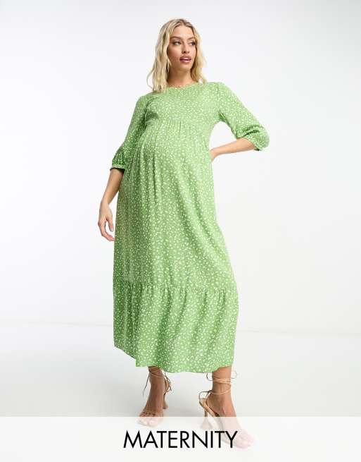 Asos green ditsy dress clearance