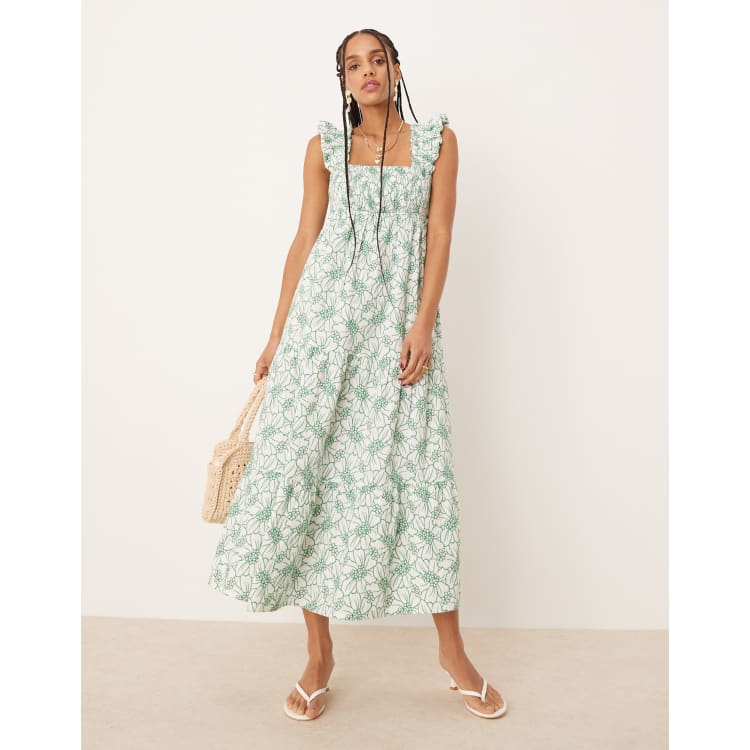 myah one shoulder dress in grey embroidery one shoulder maxi evening dress 1912 – Xiaolizi main image 0