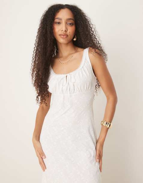 Nobody's Child - Melissa - Robe mi-longue tendance folk - Blanc - view 1
