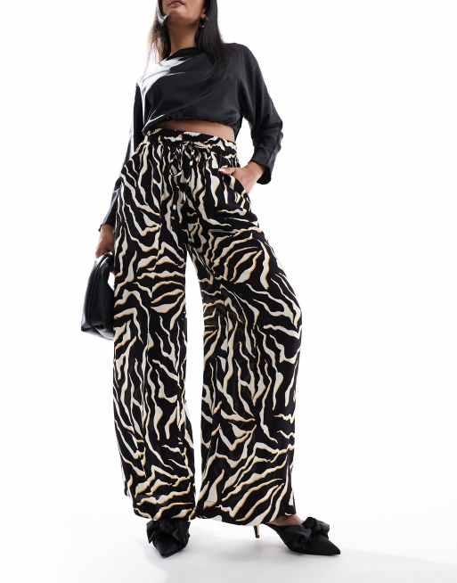 Nobody's Child Melody wide leg pants in zebra print
