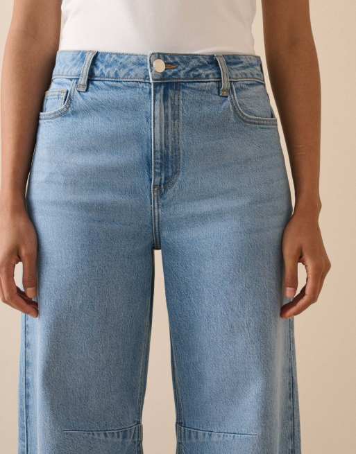 Nobody's Child Mid rise subtle barrel jeans in mid wash, 3 of 6