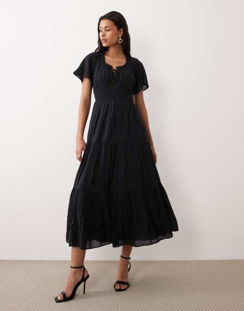 Nobody's Child Caliope midi dress in black