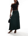 [Nobody's Child] Nobody's Child Milo satin maxi skirt in green 16 GREEN