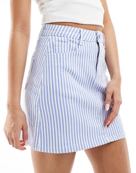 Nobody's Child - Minigonna in denim a righe - view 1