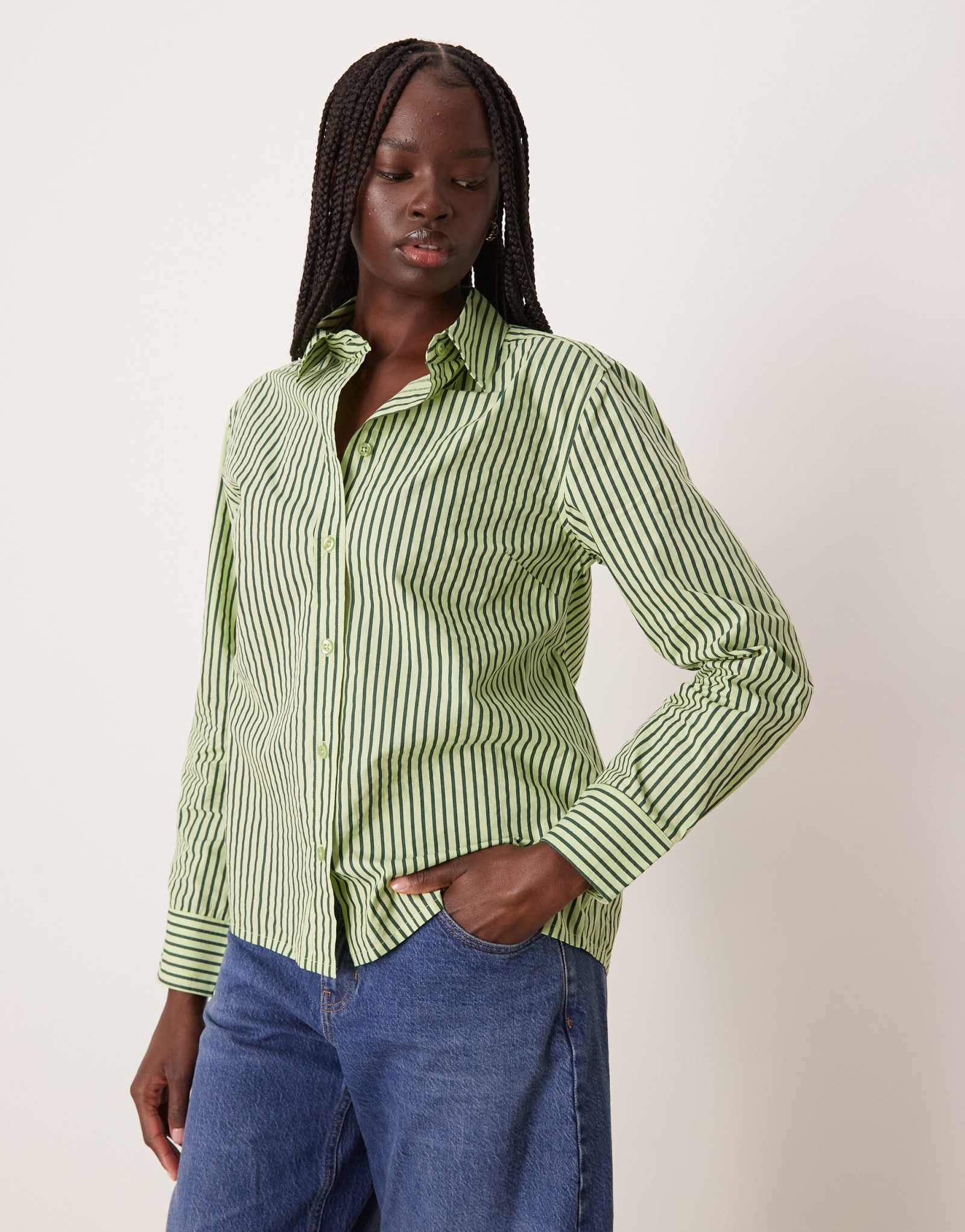 Футболка Nobody's Child Monroe в зеленую полоску