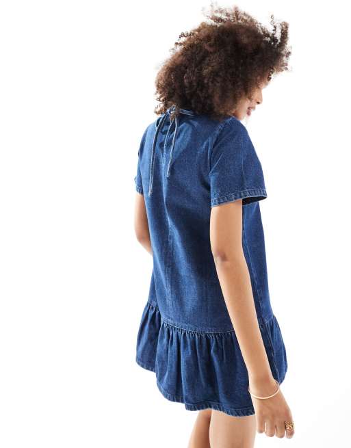 Nobody's Child – Nancy – Ciemnoniebieska sukienka jeansowa mini, 4 z 4