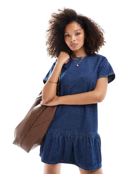 Nobody's Child – Nancy – Mörkblå miniklänning i denim - view 1