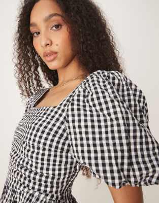 NOBODY'S CHILD NOVA PUFF SLEEVE ROMPER 