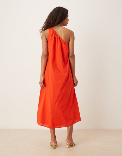 one shoulder trapeze dress ONE-SHOULDER DRESS WITH ASYMMETRICAL BURST PLEATS | CULT MIA
