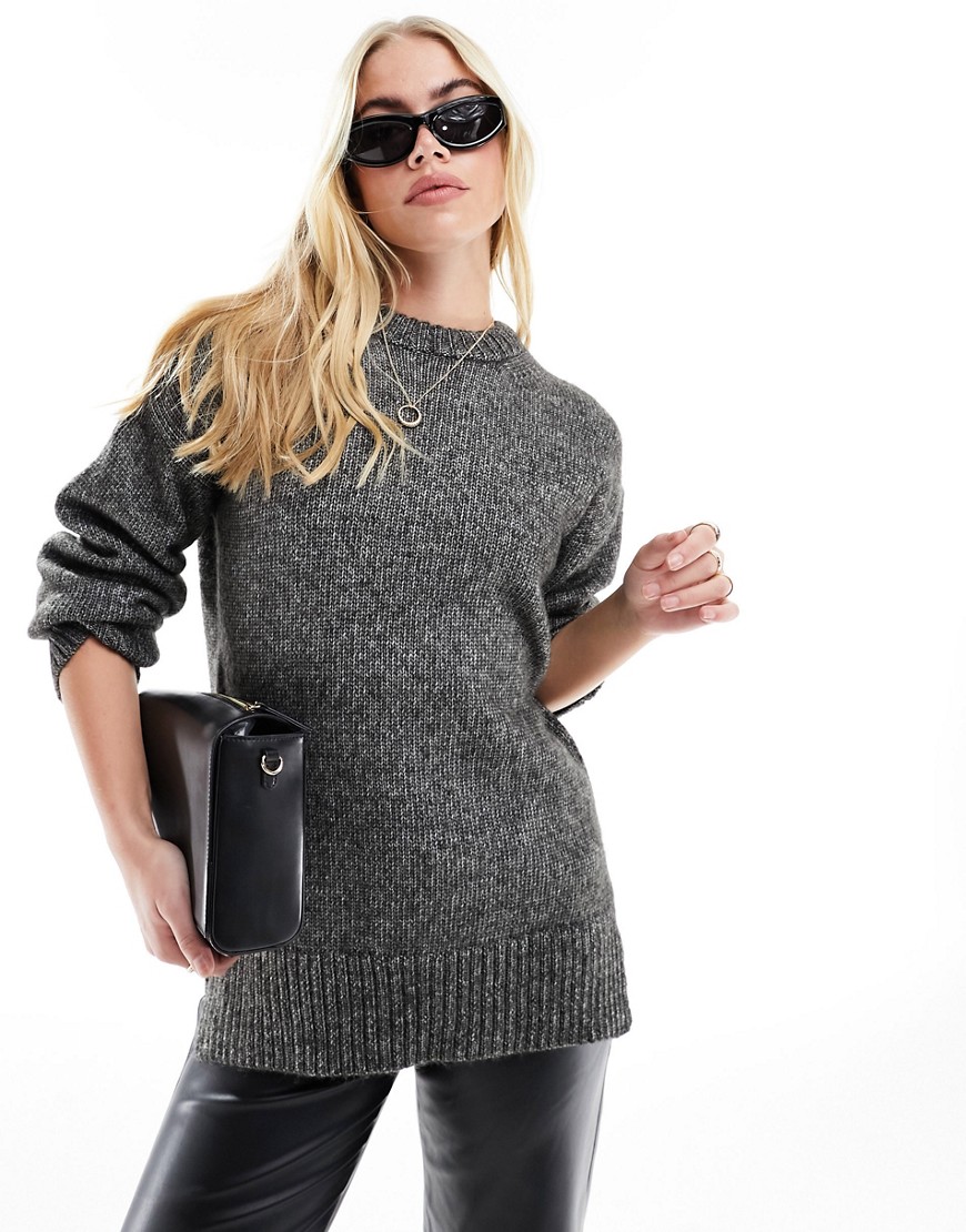 Nobody's Child Oversized Chunky Knit Sweater In Gray