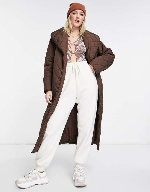 Full length quilted coat hot sale uk