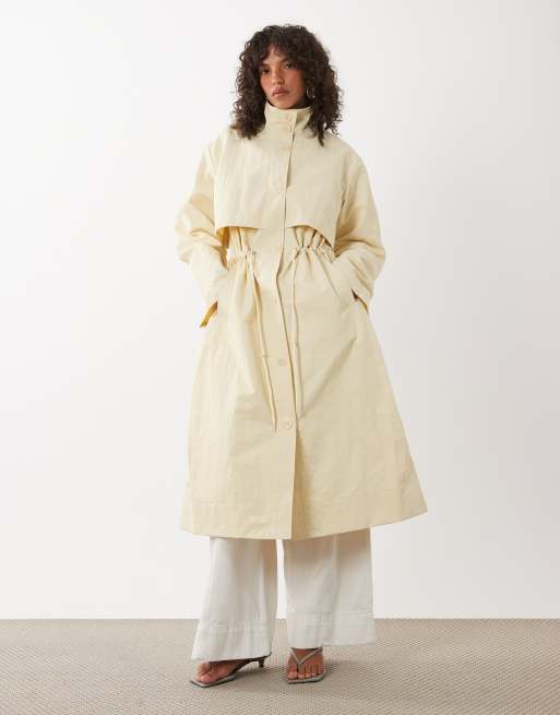 Nobody's Child - Parka larga amarilla con cuello alzado y cordón ajustable, 2 de 4