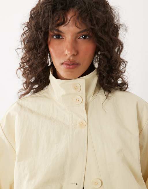 Nobody's Child - Parka larga amarilla con cuello alzado y cordón ajustable, 4 de 4