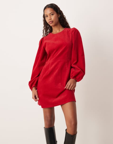 Nobody's Child Peggy long sleeve mini dress in red - view 1