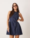 [Nobody's Child] Nobody's Child Penelope structured mini dress in indigo-Blue 8 Indigo