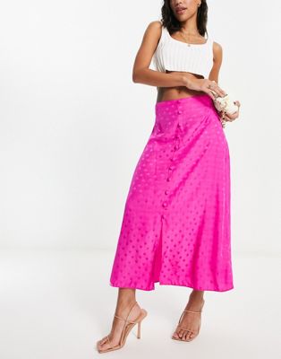 Peppa button through skirt in pink