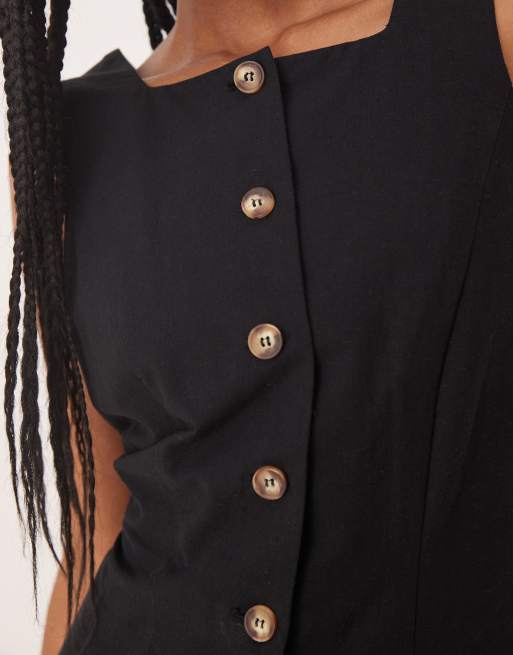 Nobody's Child Peri mini dress in black, 3 of 4