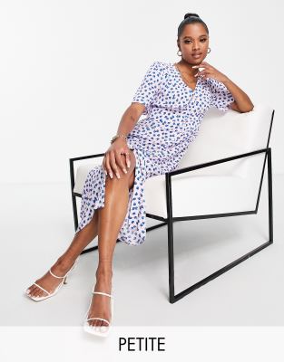 Nobody's Child Petite Alexa berry print midi dress in lilac - ASOS Price Checker