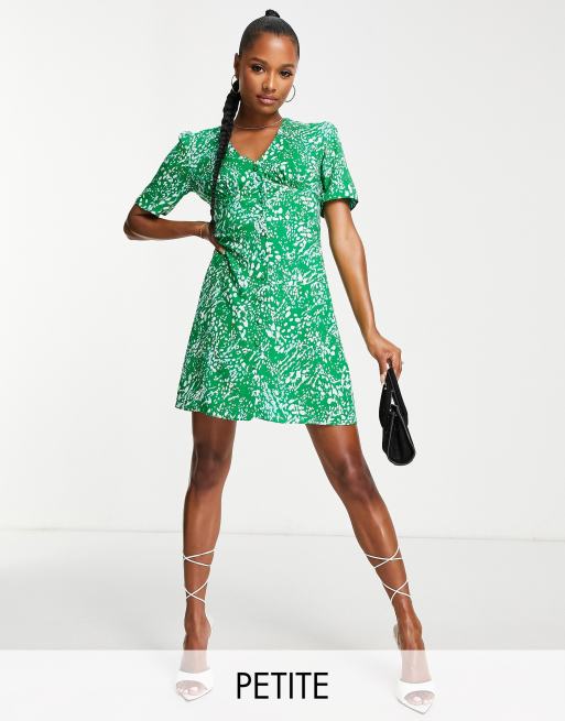 Green leopard shop print dress asos