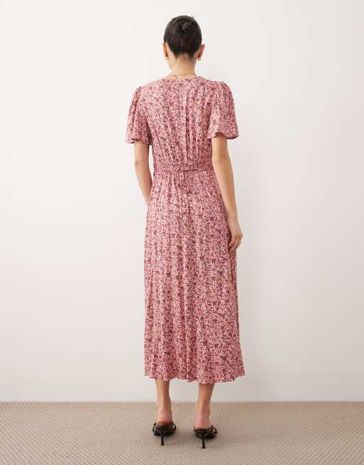 Nobody's Child Petite - Atlas - Robe mi-longue à petites fleurs - Rose, 3 de 4