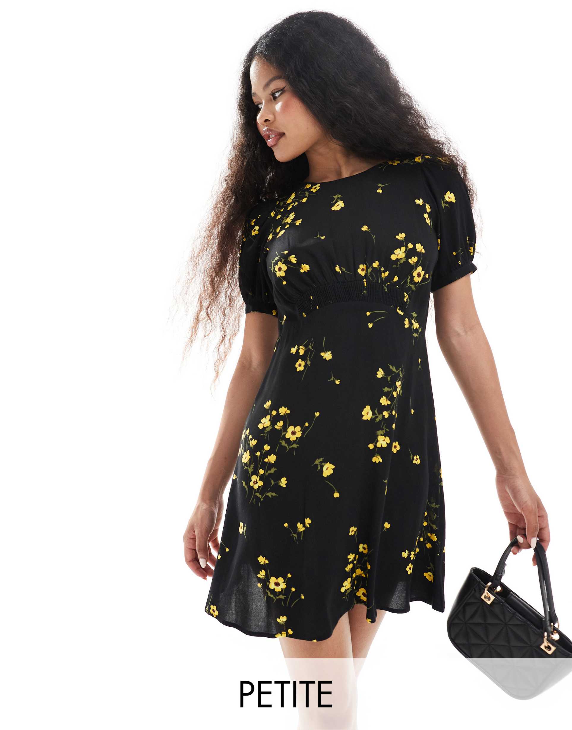 nobody's child petite bonnie mini dress in floral print