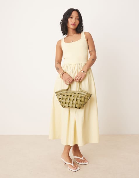 Nobody's Child Petite Colorado cami midi dress in yellow - view 1