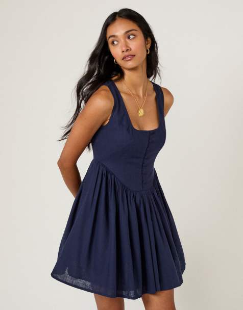 Nobody's Child Petite cora mini dress in blue - NAVY - view 1