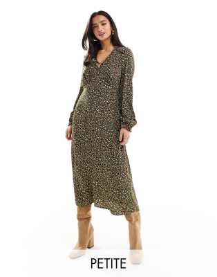 Daphne midi dress in ditsy floral-Green