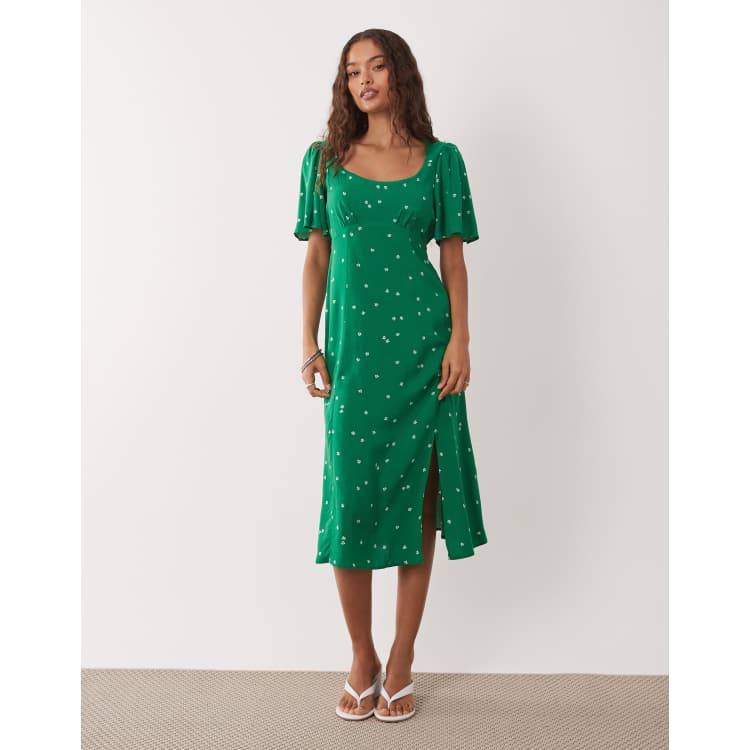 short sleeve petite midi dress Women's Petite Short Sleeve Shirt Jacquard Midi Dress, Blue