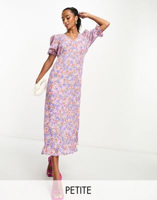 Nobody's Child Petite Delilah midi tea dress in mixed floral - ASOS Price Checker