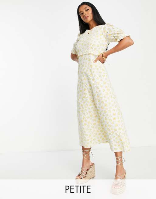 Nobody's Child Petite Felicia floral print maxi dress in yellow | ASOS