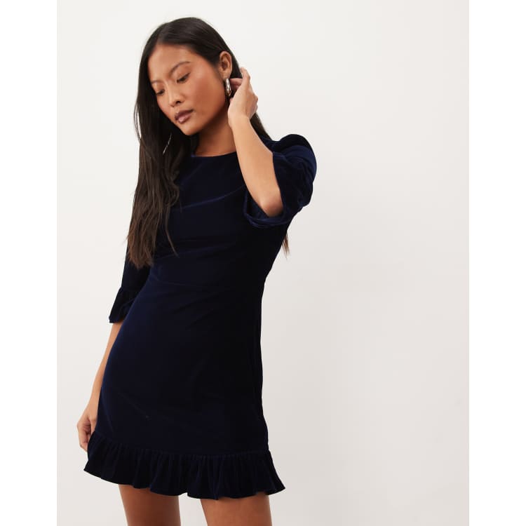 Nobody's Child Petite Fleur cord quarter length sleeves frill hem