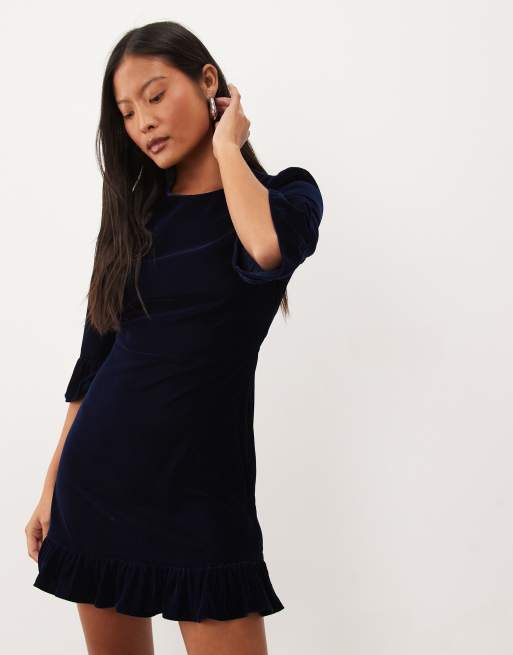 Nobody's Child Petite Fleur cord quarter length sleeves frill hem
