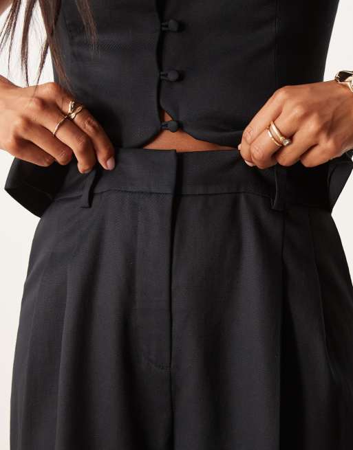 Nobody's Child Petite - Jax - Pantalon ample d'ensemble - Noir, 3 de 5