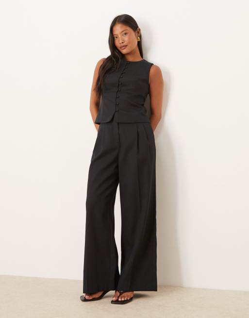 Nobody's Child Petite - Jax - Pantalon ample d'ensemble - Noir, 4 de 5