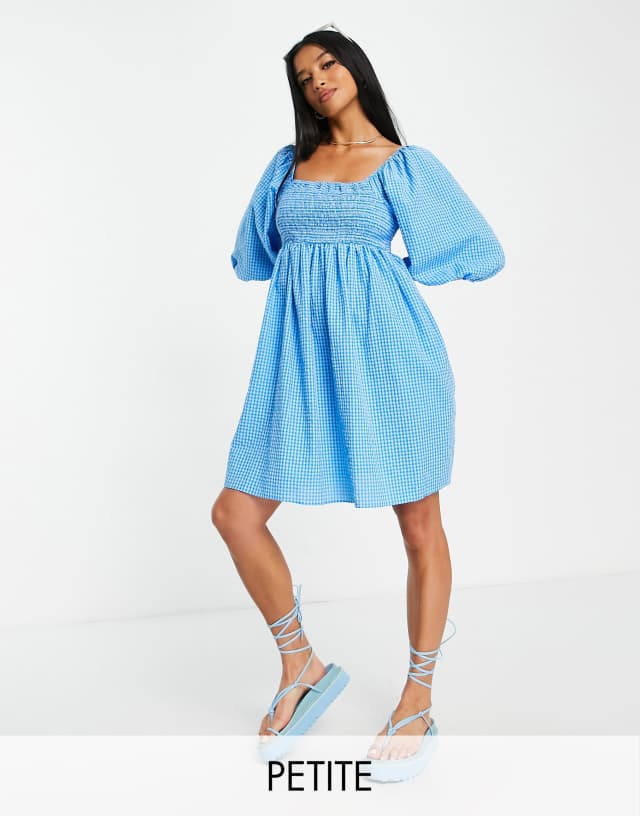 Nobody's Child Petite Kylie mini dress in blue