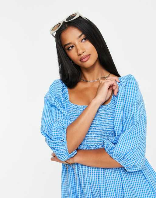 Nobody's Child Petite – Kylie – Minikleid in Blau, 3 von 4