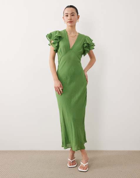 Nobody's Child Petite Layla midi dress in green - view 1