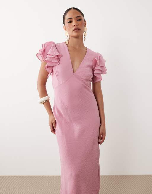 knee length dresses for ladies Petite Layla Long Empire Waist Dress