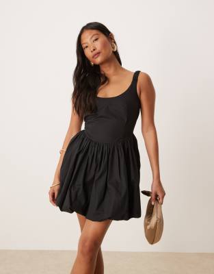 Nobody's Child Petite Loie Structured Mini Bubble Hem Dress
