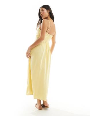 chinese dress ladies Colin Midi Dress in Butter Yellow main image 0