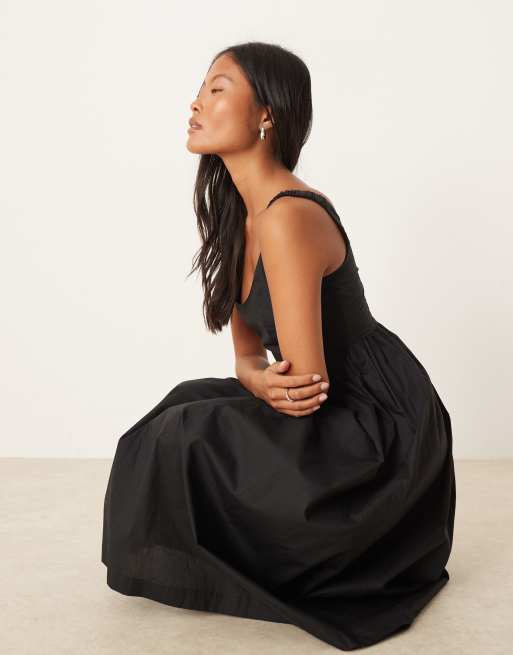 marina black dress Lady Black Tie - Marina Gown - Beaded Fit & Flare Gown main image 1