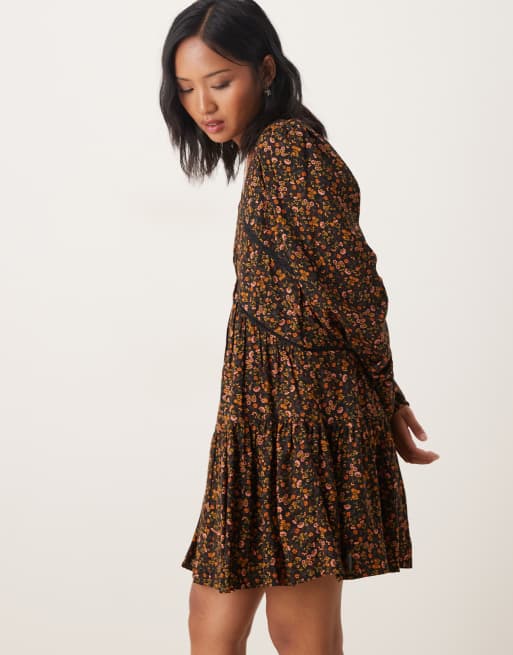 Nobody's Child Petite marley mini dress in orange floral