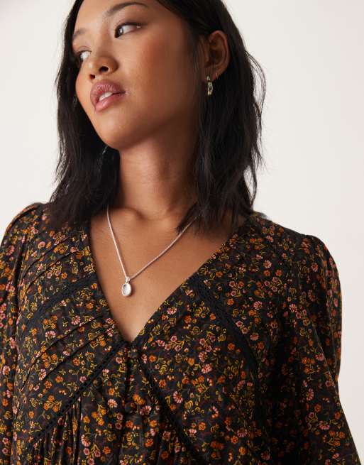Nobody's Child Petite marley mini dress in orange floral