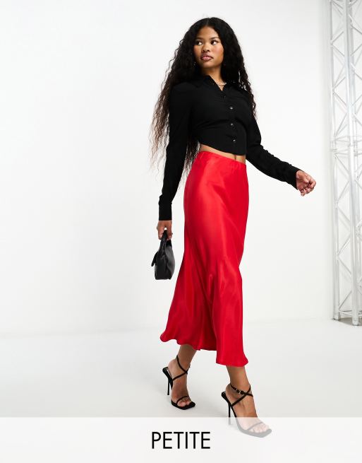 Midi discount rok rood