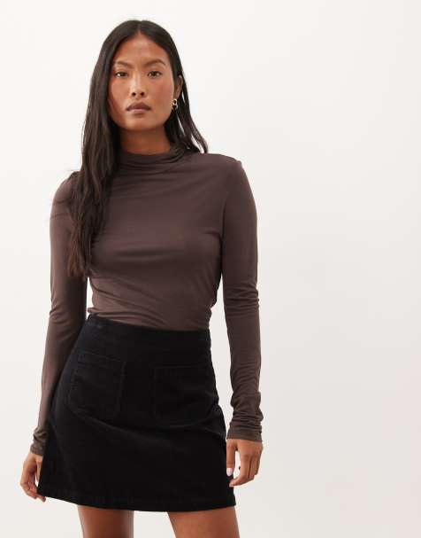 Nobody's Child Petite Russell cord front pocket detail mini skirt in black - view 1