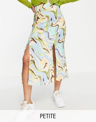 Nobody's Child Petite Sara swirl print multicoloured skirt